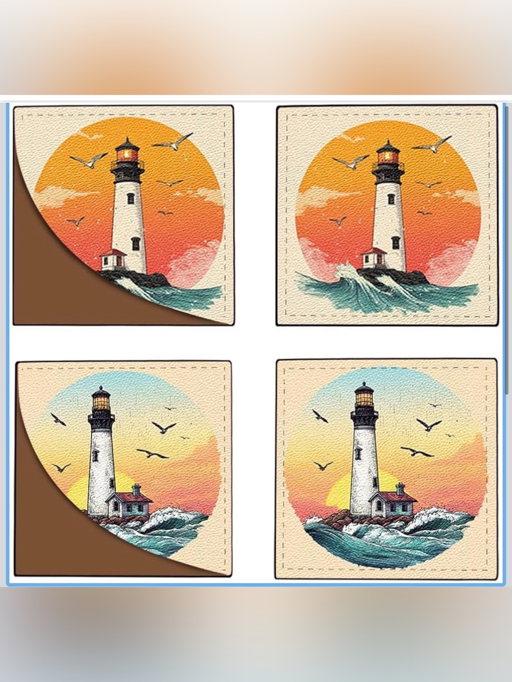 Coastal Lighthouse Bookmark Set - Sunset and Sunrise Prints